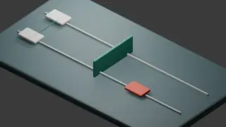 Animated source and published-page cards pass through a green parity scanner; a mismatch card diverts.
